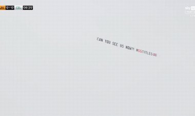 Rangers fans troll Celtic with 'can you see us now' plane banner over Tannadice