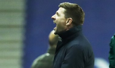 Gerrard filmed doing belly slide in dressing room after win over St Mirren