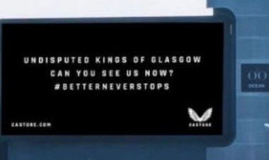 Rangers kit makers Castore put up billboards mocking Celtic