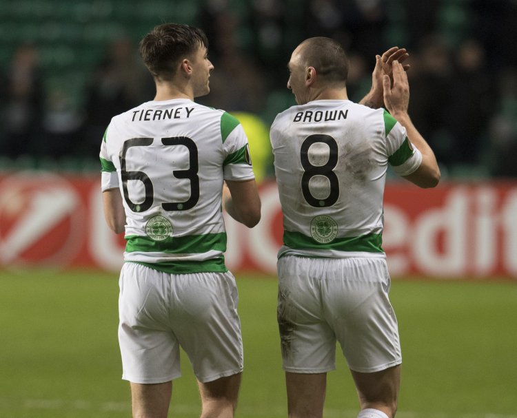 Kieran Tierney shares heartfelt tribute to 'hero' Celtic captain Scott Brown after Aberdeen move confirmed