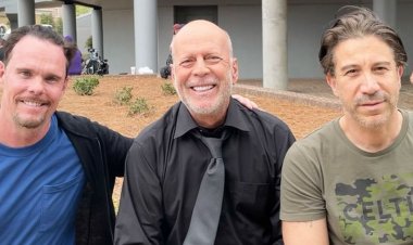 Bruce Willis is big Celtic fan as he sports 'Bhoys' cap with Scots co-star