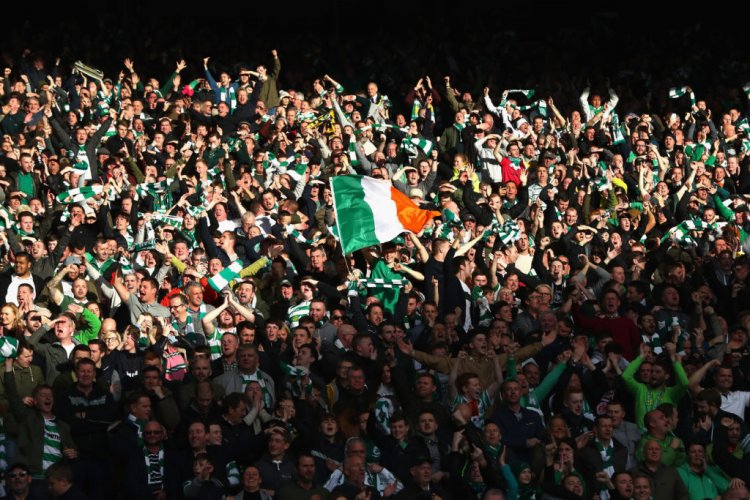 Celtic supporter makes sure Uganda is green and white - 67 Hail Hail