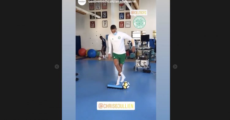 Christopher Jullien is pictured with a ball at his feet once again