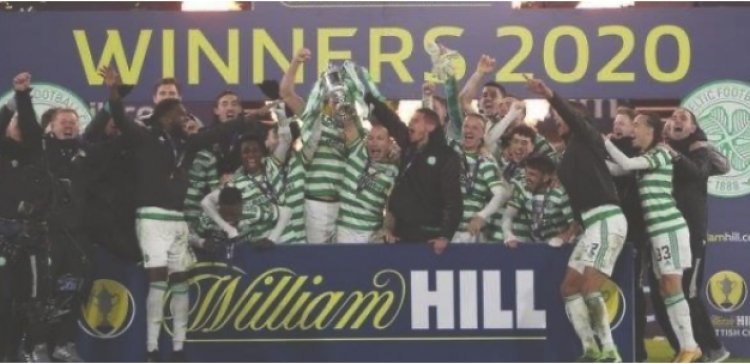 CELTIC FANS IN GREEN LIGHT HOPE