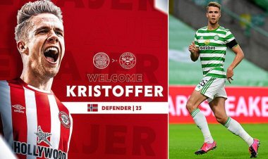 Brentford complete £13.5m deal for Celtic defender Kristoffer Ajer