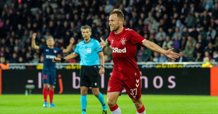 Rangers trolls Celtic with Scott Arfield goal v Midtjylland twitter post