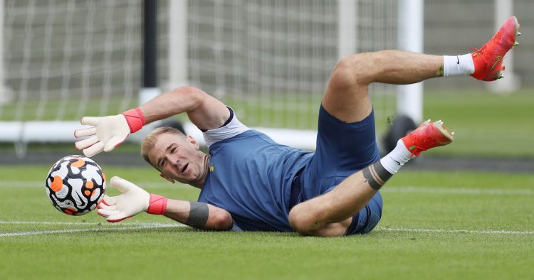 Tottenham goalkeeper Joe Hart shows his focus amid Celtic transfer talks