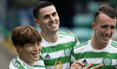 Celtic face Kyogo Furuhashi and Tom Rogic post-international availability sweat