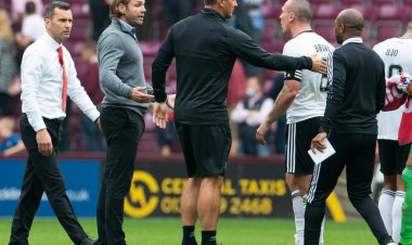 It's brilliant isn't it? Hearts manager Robbie Neilson savours set-to with Aberdeen skipper Scott Brown