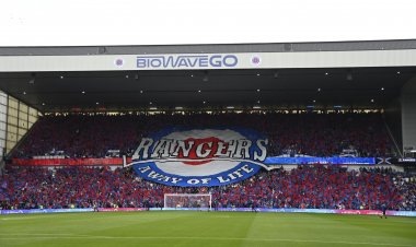 Rangers fans unveil huge banner at Ibrox as Celtic clash gets under way