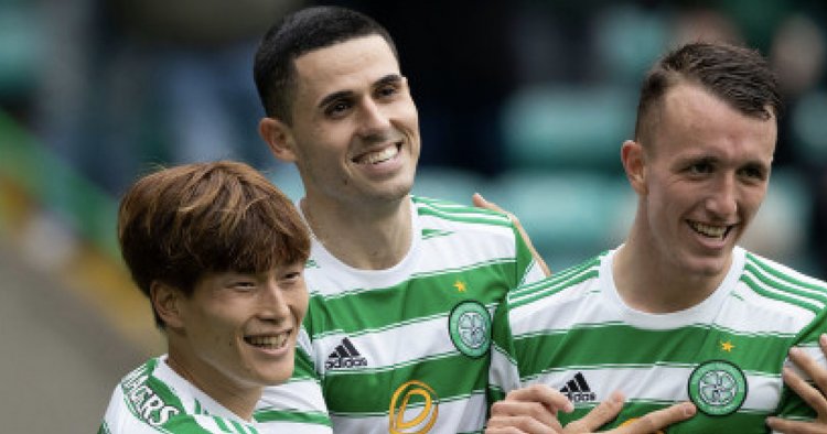 Celtic face Kyogo Furuhashi and Tom Rogic post-international availability sweat