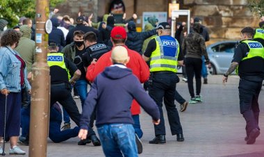 Nine football fans arrested after street rammy before Hearts v Celtic game