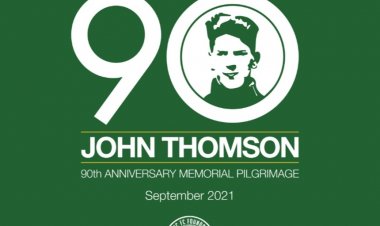 Celtic fans participating in 90th Anniversary Pilgrimage begin walk to