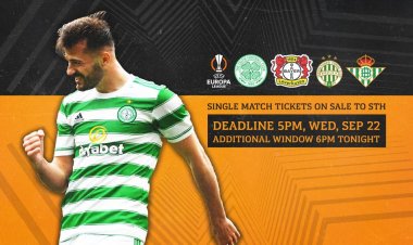 Additional single match ticket sale for STH from 6pm tonight!