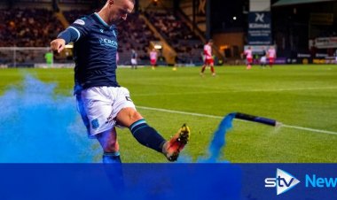 Leigh Griffiths apologises for kicking flare at St Johnstone fans