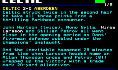 Photo Of The Day: Teletext Updates, A Recent Football Memory | The Cel