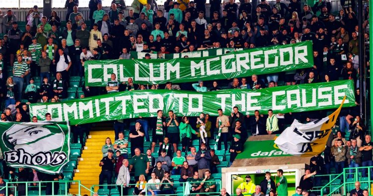 Callum McGregor's Celtic new contract celebrated in fans' banner