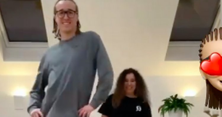 Celtic player Diego Laxalt shows off footwork as he dances with his family