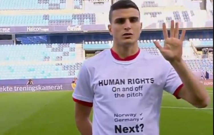Video: Celtic's Ajer and Elyounoussi join Norway Qatar protest |