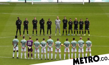 Fireworks let off at Celtic Park during two minute silence for Prince Philip