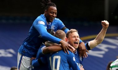 Rangers 2-0 Celtic: Steven Davis and Jonjoe Kenny's own goal put Steven Gerrard's side through