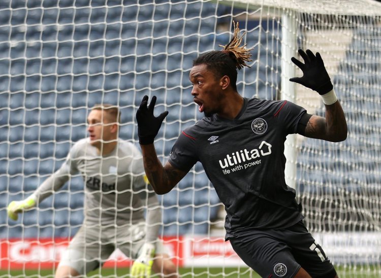 Ivan Toney reacts when asked how close Celtic transfer deal was