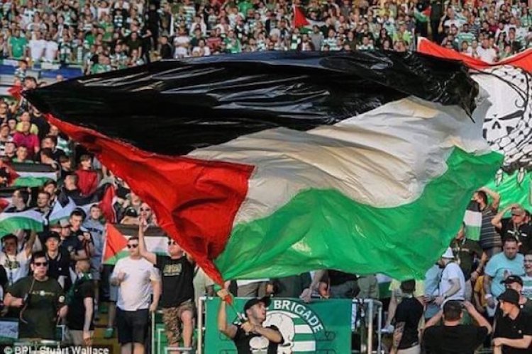 Removed: Celtic take down North Curve's Palestine display | The C