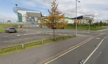 Pop-up protected cycle lane outside Celtic FC stadium removed – to stop fans from tripping over Armadillos