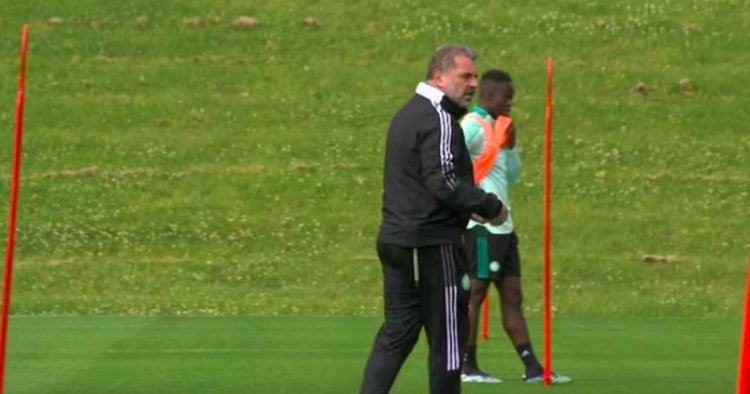 Ange Postecoglou wears mic during training as fans given glimpse of his methods