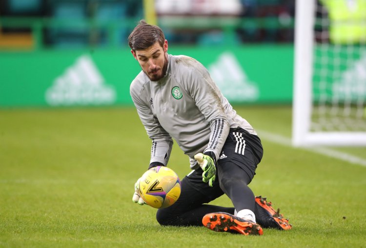 The Celtic support is starting to get behind Vasilis Barkas again - 67 Hail Hail